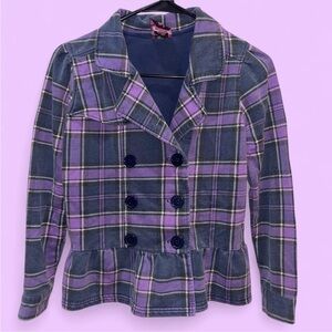 Self Esteem Purple Plaid Jacket